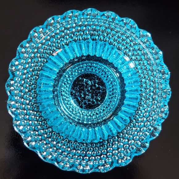 Vntg Degenhart ⭐️Star and Dewdrop💧 Aqua Salt Cellar - Picture 4 of 10